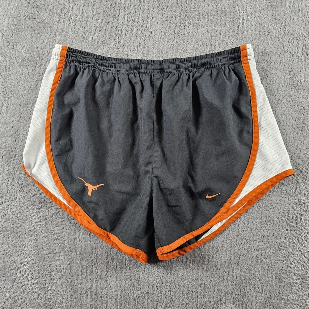 Nike Team Texas Longhorns‎ Running Shorts Womens Small Grey Orange NikeFIT NCAA